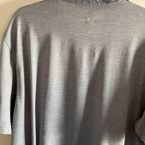 Vineyard Vines Performance Polo Shirt Mens XL Gray & White Striped Golf Shirt. - Picture 8 of 12